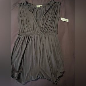 NWT New Charcoal Grey V cut romper by Foreign Exchange